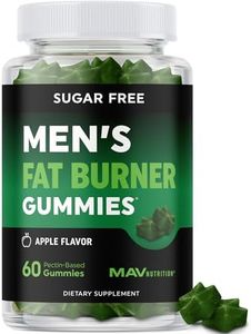 Men’s Fat Burner Gummies for Weight Loss | Green Tea, Green Coffee Bean, Garcinia Cambogia & Ketones | Belly Fat Burner for Men Weight Loss Gummies | Apple Flavored, Pectin-Based | 60 Gummies
