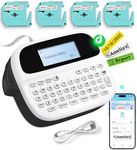 Label Maker Machine with 4 Tapes, M950 Rechargeable Backlit Portable Labelmaker, Inkless 12mm Label Printer for Pantry Organizer, Waterproof Removable Freezer Food-Labels for Jars/Containers/Bottle