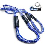 WAVESRX DockingPal Premium Bungee Line (2PK) | Safer Docking for Your Boat, Jet Ski, Pontoon or PWC | Elastic Mooring Rope Stretches to Absorb Shocks and Prevent Damage to Your Watercraft and Dock