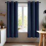 Deconovo Blackout Room Darkening Thermal Insulated Curtains, Energy Efficient & Noise Reducing Grommet Window Drapes for Bedroom, Living Room, Nuresrey, Kids Room, 42x45 Inch, 2 Panels, Navy Blue