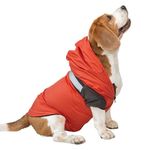 PAWPOURRI Red Reflective Dog Raincoat with Hoodie | Water Resistant | Polyester (Red, XL)