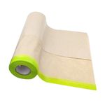 Jiakalamo Paint Masking Paper with Tape for Car and Furniture,Auto Body Masking Paper,Car Protection Covering Paper,Paint Masking Tape and Drape for Painting