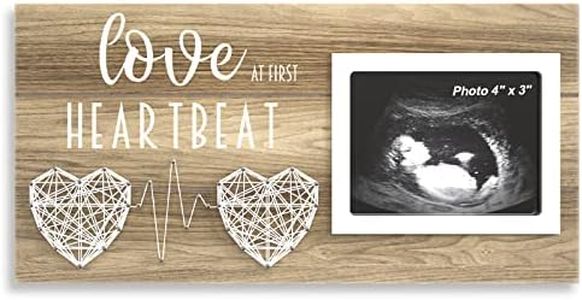 EURSET Baby Sonogram Picture Frame for Standard 4" x 3" Ultrasound Photo - Pregnancy Announcements Ideas - Gender Reveal Baby-Shower Gifts - New Mom Expecting Parents to Be Keepsake Gift