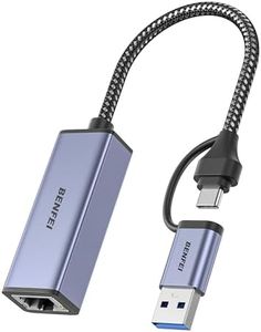 BENFEI USB 3.0 to Gigabit Ethernet Adapter Compatible for MacBook, Surface Pro, PC with Windows11/10/8/7, XP, Vista, Mac[Aluminium Shell&Nylon Cable]