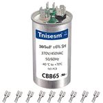 Tnisesm 30+5 uF 30/5 MFD ±6% CBB65 Capacitor Dual Run Circular Start Capacitor with 9PCS 6.3mm spade terminal for AC Motor Run or Fan Start or Condenser Straight