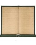 Natural Bamboo Roll-Up Window Shade Blind | Light Filtering Bamboo Chick Curtain with Adjustable Rope | Eco-Friendly Sun Protection Roller Blind for Window, Balcony, Patio, Office (4ft x ft -6W x H)