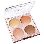 L'Oreal Paris Makeup True Match Lumi Glow Nude Highlighter Palette, customizable glow palette, highlighter, bronzer and blush, for a natural, illuminated look, 2 universal shades, Sun-Kissed, 0.