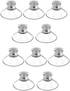 Clear Rubber Suction Cups, CuiCanfla 10 Pcs Suction Cups for Glass Table Tops, Suction Cup Glass Suction Pads 40mm Clear PVC Transparent Screw Hooks Sucker Without Hooks,with Cap Nut