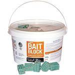 JT Eaton 704-PN Bait Block Anticoagulant Rodenticide, Peanut Butter Flavor, for Mice and Rats (4 lb Pail of 64)