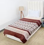 PRINDA Presents Luxurious Flannel/Warm Velvet Single Size(60X90 Inch) Flat Single Bedsheet(Throw Blanket) without Pillow Covers Colour Brown