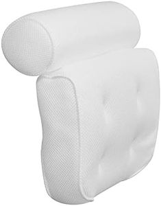 Spa 3D Mesh Bath Pillow Breathable Bathtub Cushion Neck Back Support Tub Suction