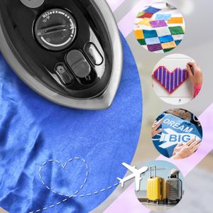 Duronic Travel Iron 400W – Compact Portable Steam Iron, Black