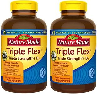 Nature Made TripleFlex, Glucosamine Chondroitin and MSM - 2 Bottles, 200 Caplets Each, 400 Caplets Total