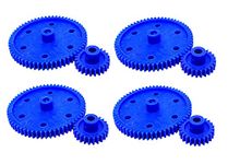 INVENTO 4pcs each Plastic Spur gear 24 Teeth + 60 Teeth 6.5mm Width, 6mm hole for DIY Projects