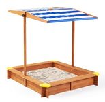 Wooden Sandbox With Benches