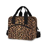 ECHOLI Lunch Bag Box Animal Leopard Print Skin Insulated Cooler Lunch Tote Bag Container Snacks Organizer for Women Men Adult Office Work Picnic Hiking