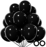 110pcs Black Balloon 12 inch, Black