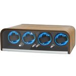 Watch Winder for Automatic Watches, Watch Winders 4 Slot for Rolex, 4 Rotation Mode Setting & Blue LED Light, Walnut Grain Design with Super Quiet Motor, Gift for Man-Brown