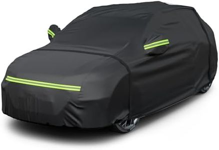 Favoto Car Cover Winter Full Garage Car Tarpaulin Dustproof Waterproof Car Cover for 430 cm - 460 cm SUV Black 455 cm x 150 cm x 140 cm 3 kg