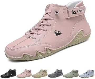 Explorer Waterproof Lightweight Unisex Outdoor Shoes for Hiking Camping & Driving Shoes High Top Chukka Boots Non-Slip Breathable Women&Men Italian Handmade Sports Shoe (Pink,10,10,Men,8.5)