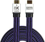 KontrolFreek 12FT (3.6m) HDMI 8K Ultra Gaming Cable Supports Ethernet, 3D, Audio Return Channel (ARC), High Dynamic Range Video and 8K Ultra HD @ 60 FPS- Black and Purple