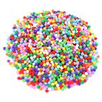 2000 Pieces 5mm Pom Poms Cheerleading Balls for Crafts Making,Hobby Supplies and DIY Creative Crafts Decorations,5mm Assorted Mixed Color Soft Flutty Mini Pom Poms for Kids Art