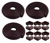 Store 2508 Combo Pack of Child Safety Strip Cushion and Corner Guards (Brown)