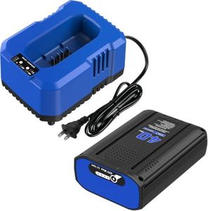 Replacement for Kobalt 40V Battery 4.0Ah 1Pack with Charger Kit, Station for 40V Max Battery Chargers KRC60-06, KRC40-06, KRC840-03, Compatible with Kobalt 40V Cordless Power Tools