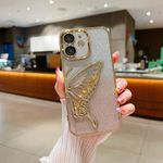 LuxuryKase LK099 Glitter Candy Electroplated Butterfly Lens Protection Case Cover for Iphone 11 (TPU | Gold)