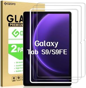 GOZOPO [2 Pack Screen Protector for Samsung Galaxy Tab S9 11 inch/S9 FE 10.9 inch 2023, [Scratch Resistant] [Bubble Free] [with Easy Installation Frame] Tempered Glass Screen Film