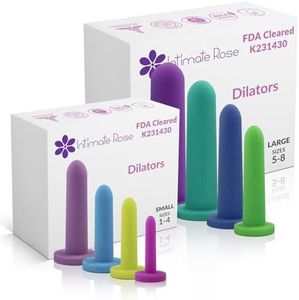 Intimate Rose 8-Pack Silicone Dilators for Women & Men, Medical Device for Pelvic Pain Relief in Sizes 1-8