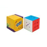 Cubelelo Twist 3x3 Speedcube | Stickerless Cube for Kids & Adults | Magic Speedy Stress Buster Brainstorming Puzzle Multicolor Design