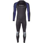 NeoSport Wetsuits Men's Premium Neoprene 7/5 mm Full Suit,Blue Trim,X-Large