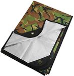 Arcturus Heavy Duty Survival Blanket – Insulated Thermal Reflective Tarp - 60" x 82". All-Weather, Reusable Emergency Blanket for Car or Camping (Woodland Camo)