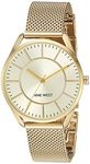 Nine West Women's NW/1922 Mesh Bracelet Watch, Gold, NW/1922CHGB