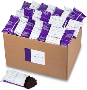 Sarasota Coffee Ground Packets | Low Acid Dark Roast Ground Coffee Packs | European French Roast | Mold Free and Individual Packets for 12 Cups | 1.75 Ounce Bags, 100 Count