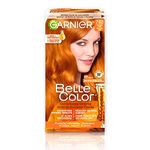 Garnier Belle Color Permanent Hair Dye, 740 Dark Copper Blonde, 100% Grey Coverage, Enriched with Argan Oil and Wheat Germ Oils - 1 Application, Packaging may vary