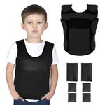 Weighted Vest for Kids with Autism, Sensory Compression Vest with ADHD, Spd Mood, and Processing Disorders, Including 6 Removable Weights (Black, Small)