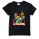 Roblox T-Shirt Summer Boys Girls Black Sweatshirt for Kids and Teens 3-12 Years Gamer Fans Clothing Gifts (Black, 5-6 Years)