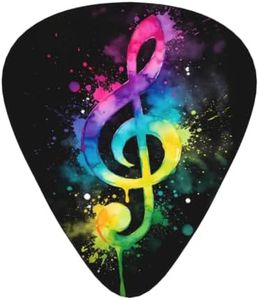 EUPRE Rainbow Treble Clef 12 Pack Guitar Picks Light Pick Triangle Pick
