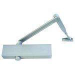 Briton 1120B.SES CE Closer: Adj Size 2-4 Trimplate c/w B/C & Screw Thread Arm for Fire Doors, Silver