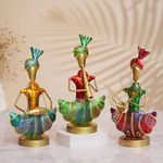 Craftasia Metal Rajasthani Male Musicians Set of 3 Showpiece, Table Decorative Items, Decorative Items for Home,Antique Gift Items, Vintage Showpiece, Home Decoration Items.