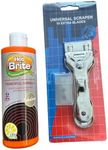 Quailitas 300ml Cleaner & Tool Combo - Quailitas Cleaner for Ceramic, Induction, Glass, Quailitas Brite with Lemon Sherbet Fragrance | Oven Cleaning Kit