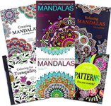 Adult Coloring Book Set: 6 Book Set - 4 Mandalas Books Plus Pattens and Tranquility - Quality Thick Easy Tear-Out Pages! (Standard) (Original Version)