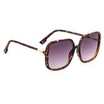 ROYAL SON Women Oversized Non-Polarization Sunglasses Brown Frame, Black Lens (Large) - Pack Of 1