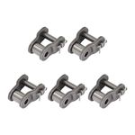 FOCMKEAS 5PCS Roller Chain Offset Half Link #100, 1-1/4 Inch Pitch Carbon Steel Crank Link, Standard Chain End Connector Split Links for 20A Chain