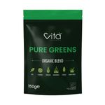 Pure Greens Superfood Powder 150g - Premium Organic Blend of 6 Plant Based Super Greens - Vegan & Gluten Free - Vitamin Fibre & Mineral Rich Formula - Made in The UK