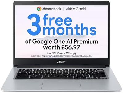 acer Chromebook 314 CB314-1H - (Intel Celeron N4020, 4GB, 64GB eMMC, 14 Inch Full HD Display, Google Chrome OS, Silver)
