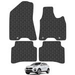 Car Mats Compatible with Kia Sportage (2016-2021) [Press Stud] Tailored Fit Rubber Floor Mat Set Accessory Black Custom Fitted 4 Pieces with Clips - Anti-Slip Backing, Heavy Duty & Waterproof