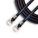 SatelliteSale Digital RG-6/U 75 Ohm Coaxial Cable with F-Type Waterproof Connectors Indoor/Outdoor Universal Wire Black Cord 50 feet